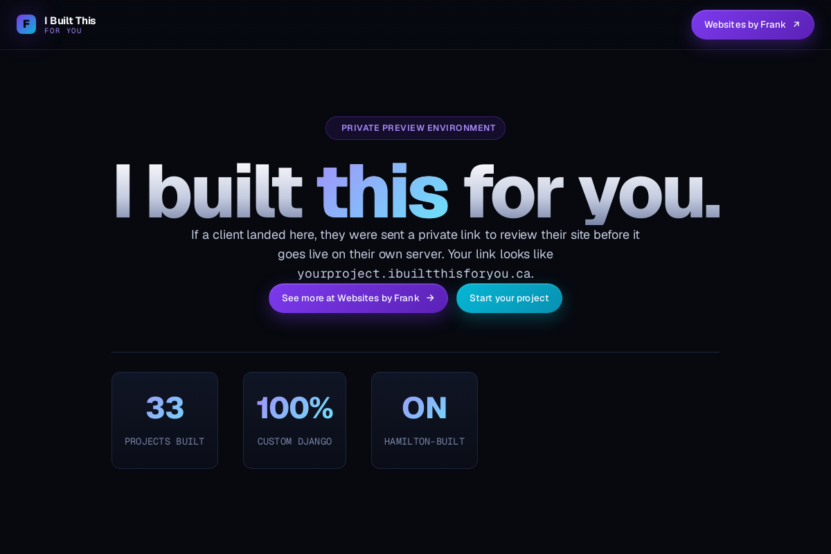 I Built This For You screenshot