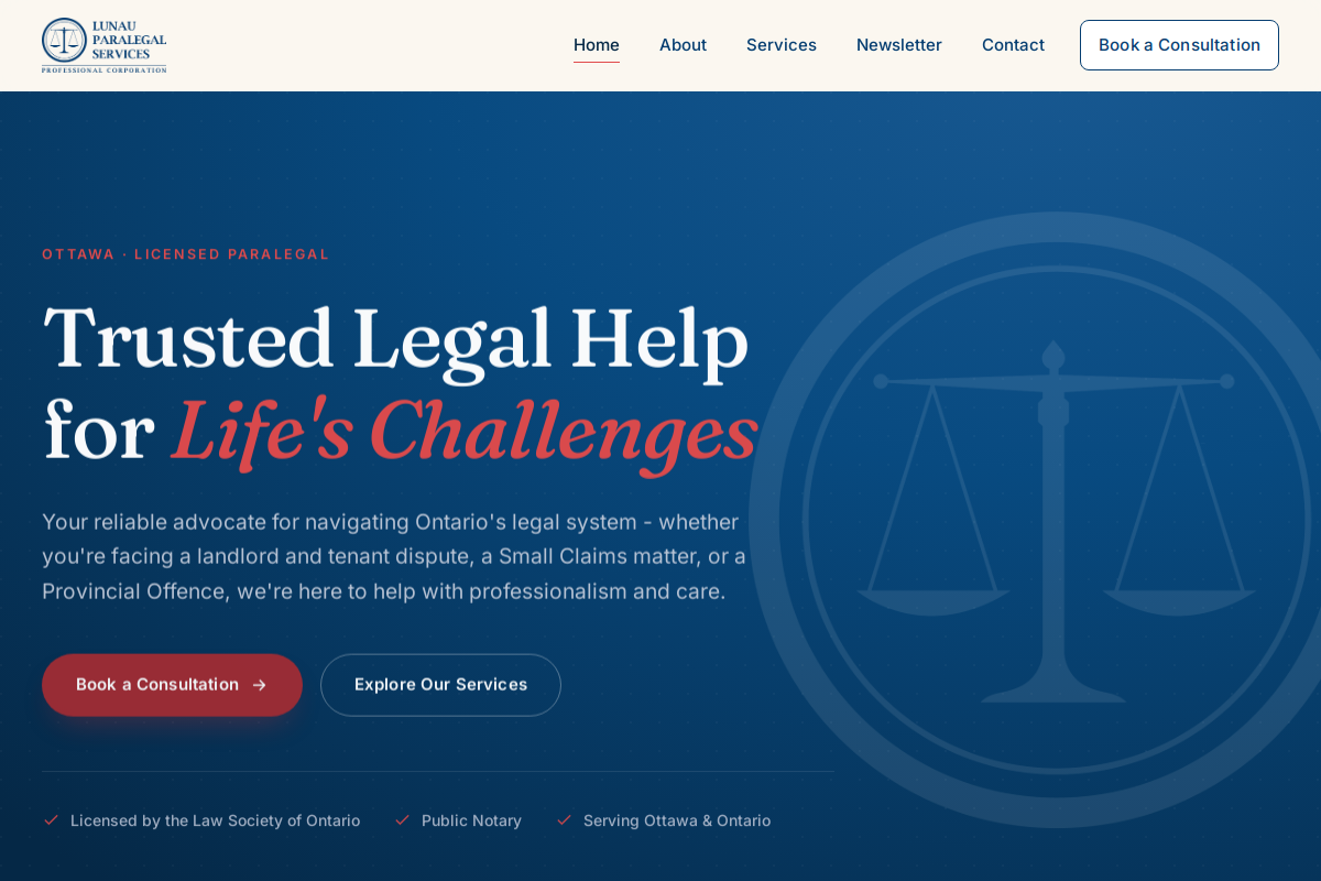 Lunau Paralegal Services screenshot